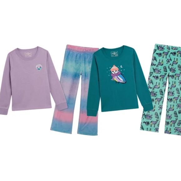 Eddie Bauer Other - Eddie Bauer Youth 4-piece Pajama Girls XS X-small 5/6